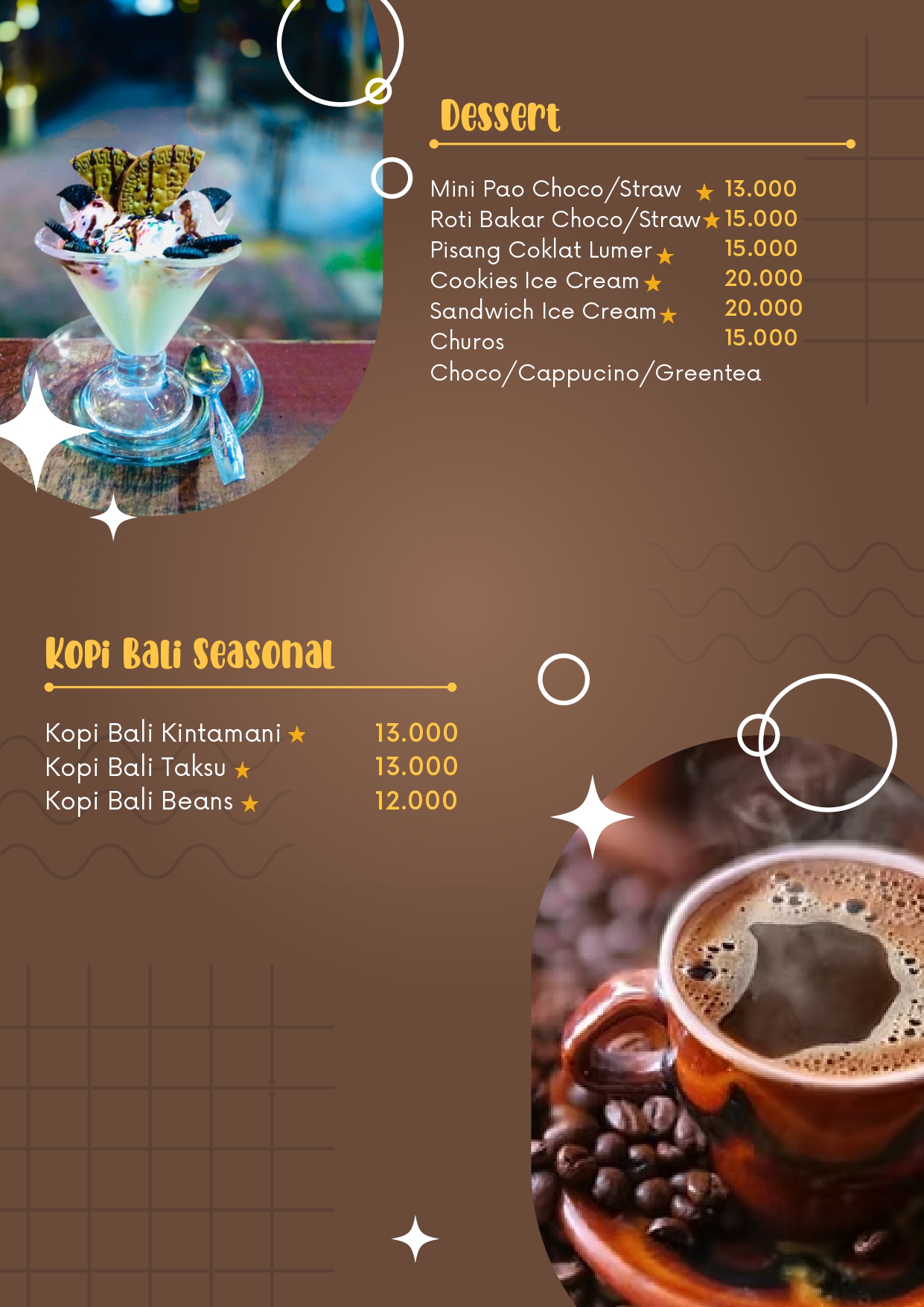 Menu 10 Cafe Pinisi Sidoarjo