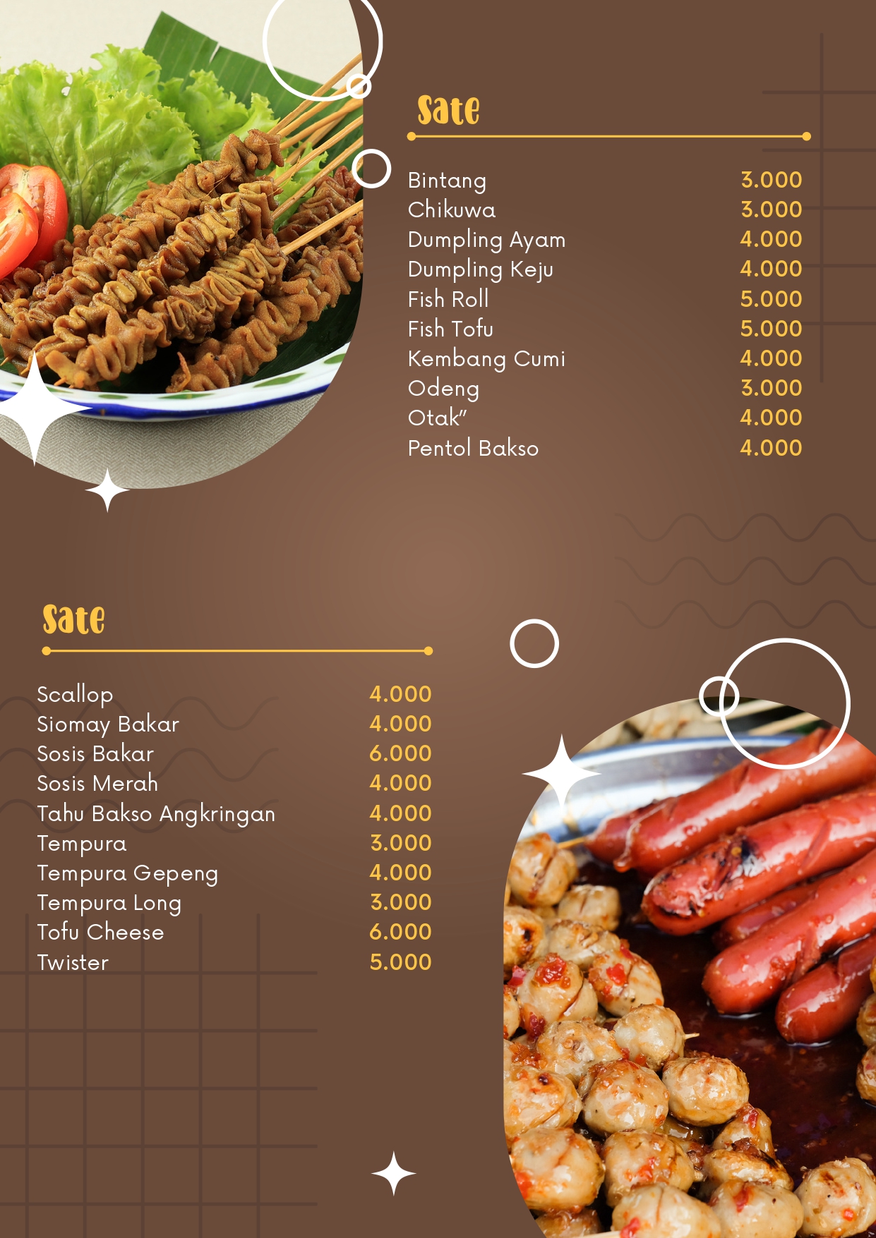 Menu 11 Cafe Pinisi Sidoarjo