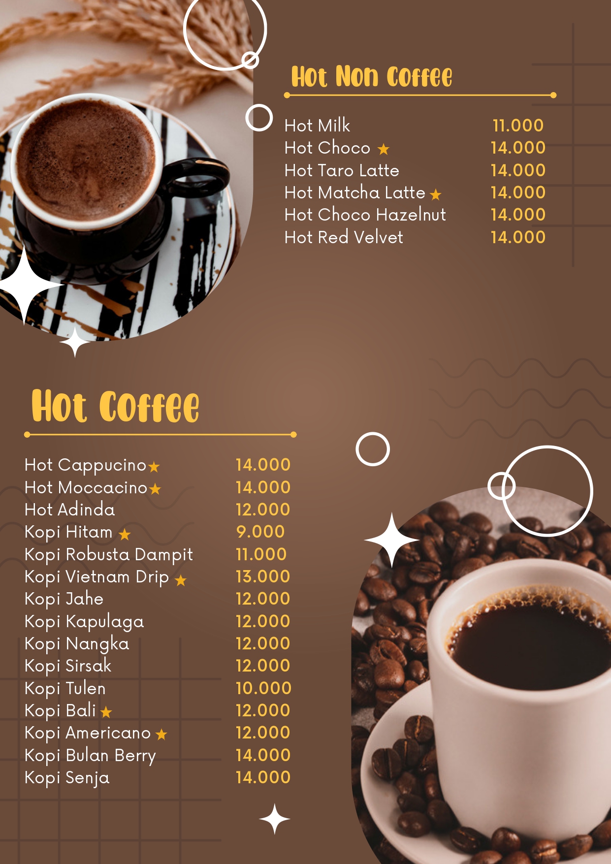 Menu 4 Cafe Pinisi Sidoarjo